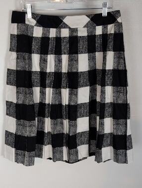 Talbots Plaid Pleated A-line Skirt